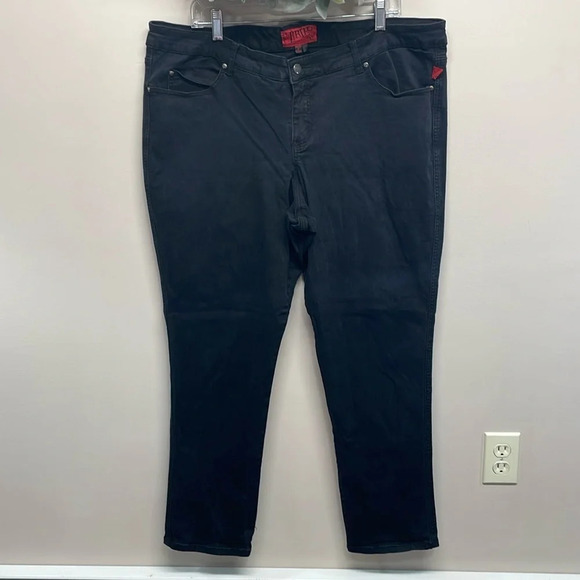 Tripp NYC Curve Black T-Back Denim Jeans 24R - Picture 1 of 14